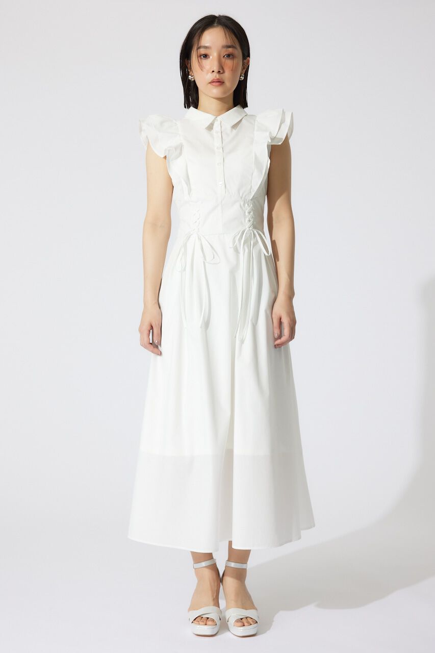 rienda「レースアップフリルワンピース」|ワンピース|