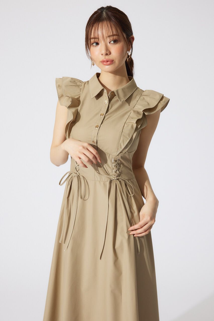 rienda「レースアップフリルワンピース」|ワンピース|