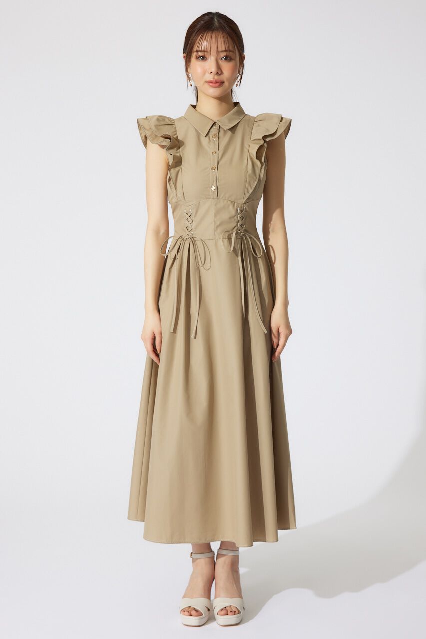 rienda「レースアップフリルワンピース」|ワンピース|