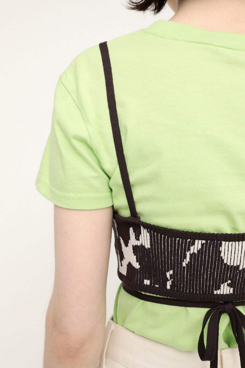 SLY「PATCHY PATTERN KNIT BRA」|チューブトップ|