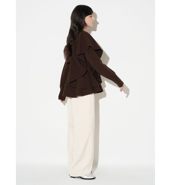 ELENDEEK「SHOULDER FRILL PEPLUM KT」|ニット・セーター|