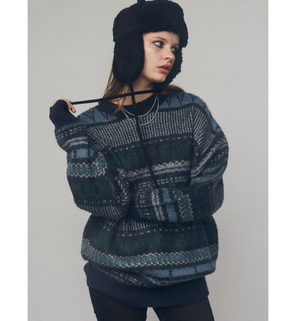 EMODA「ノルディックパターンオーバーニット」|ニット・セーター|