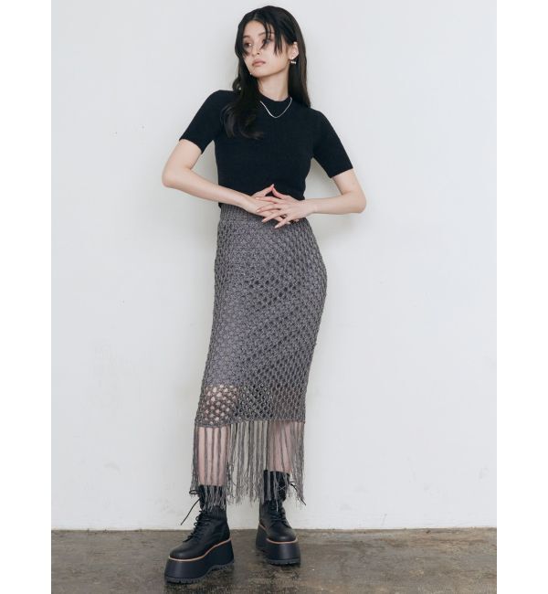 MURUA「メタリッククロシェスカート」|スカート|