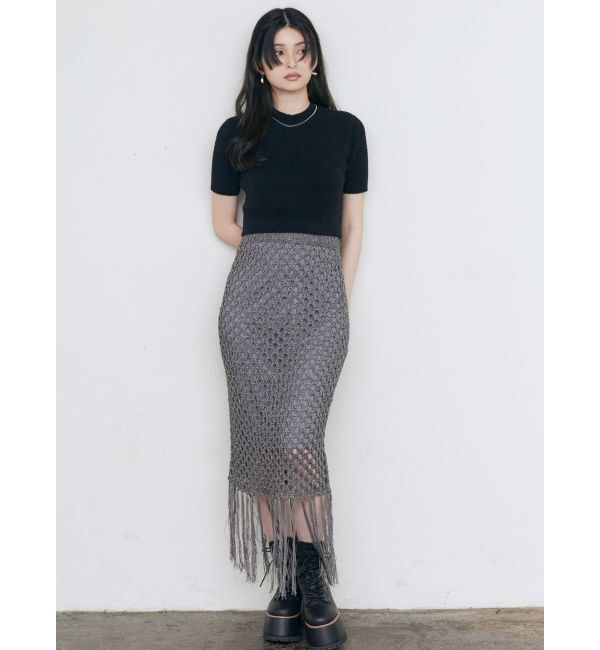 MURUA「メタリッククロシェスカート」|スカート|