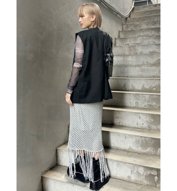 MURUA「メタリッククロシェスカート」|スカート|