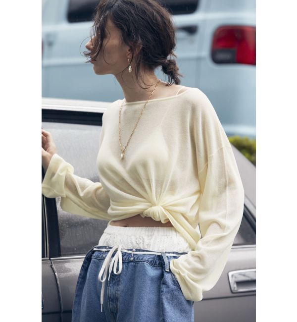 Ungrid「ブリーチデザインバギーデニム」|デニム|