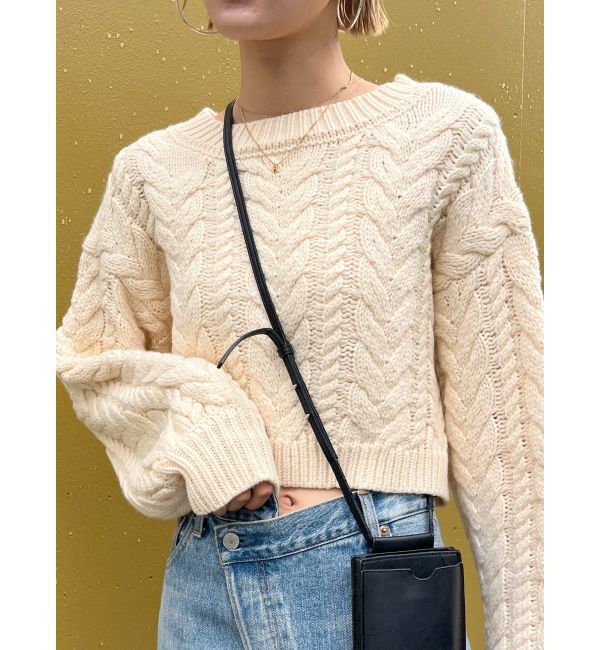 Ungrid「ショートケーブルニット」|ニット・セーター|