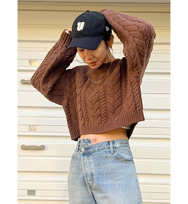 Ungrid「ショートケーブルニット」|ニット・セーター|