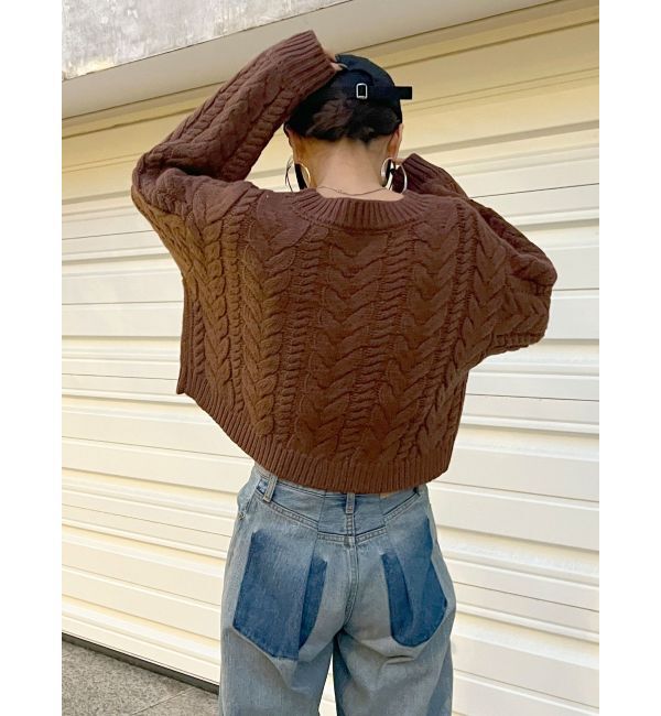 Ungrid「ショートケーブルニット」|ニット・セーター|
