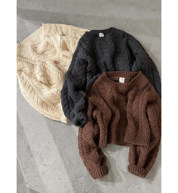 Ungrid「ショートケーブルニット」|ニット・セーター|