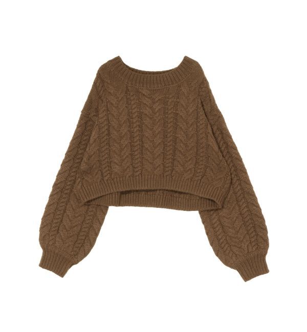 Ungrid「ショートケーブルニット」|ニット・セーター|