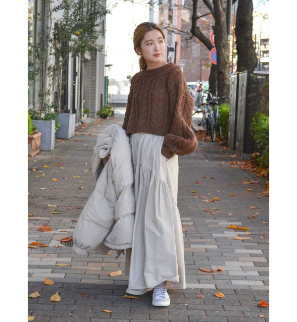 Ungrid「ショートケーブルニット」|ニット・セーター|