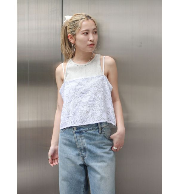 Ungrid「テープ刺繍キャミソール」|キャミソール|