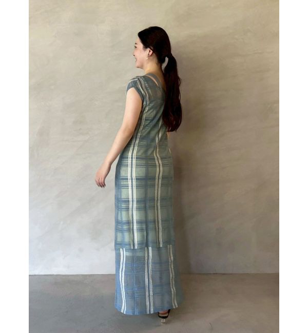 LAGUNAMOON「シアーチェックニットワンピース」|ワンピース|