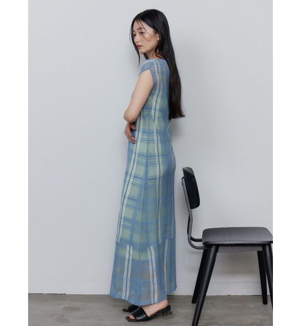 LAGUNAMOON「シアーチェックニットワンピース」|ワンピース|