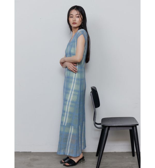 LAGUNAMOON「シアーチェックニットワンピース」|ワンピース|
