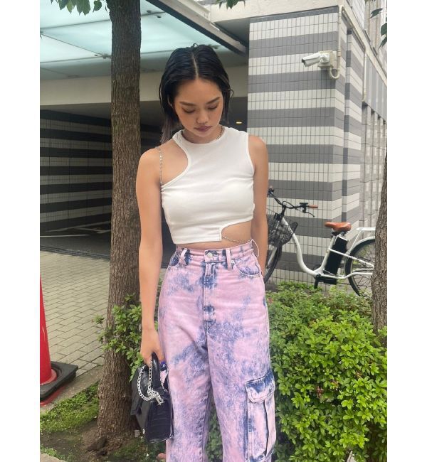 EVRIS「ブリーチデニムカーゴパンツ」|デニム|