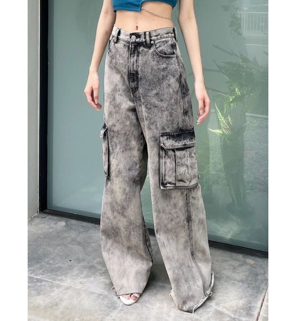 EVRIS「ブリーチデニムカーゴパンツ」|デニム|