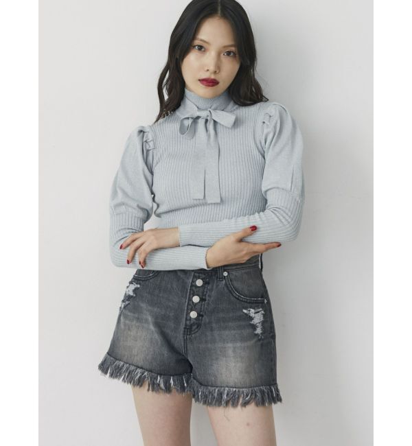 jouetie「ダメージデニムショートパンツ」|デニム|