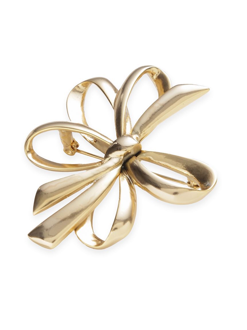 Mila Owen「メタルリボンモチーフブローチ」|ブローチ・コサージュ|