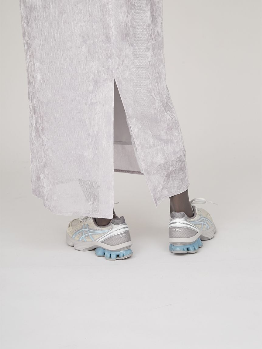 emmi atelier「メッシュベロアバックドレープワンピース」|ワンピース|