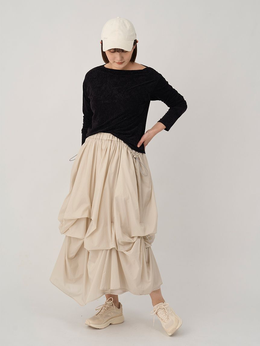 emmi atelier「ベロアアシンメトリートップス」|Tシャツ・カットソー|