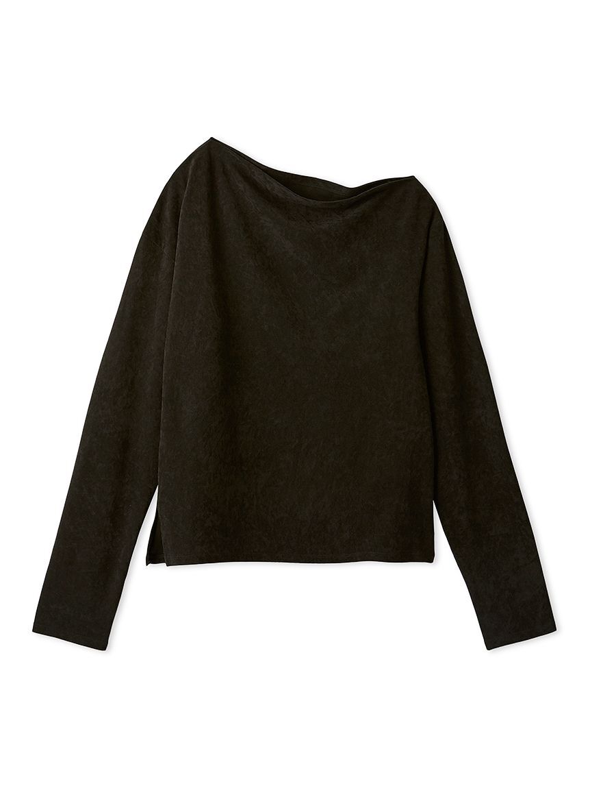 emmi atelier「ベロアアシンメトリートップス」|Tシャツ・カットソー|
