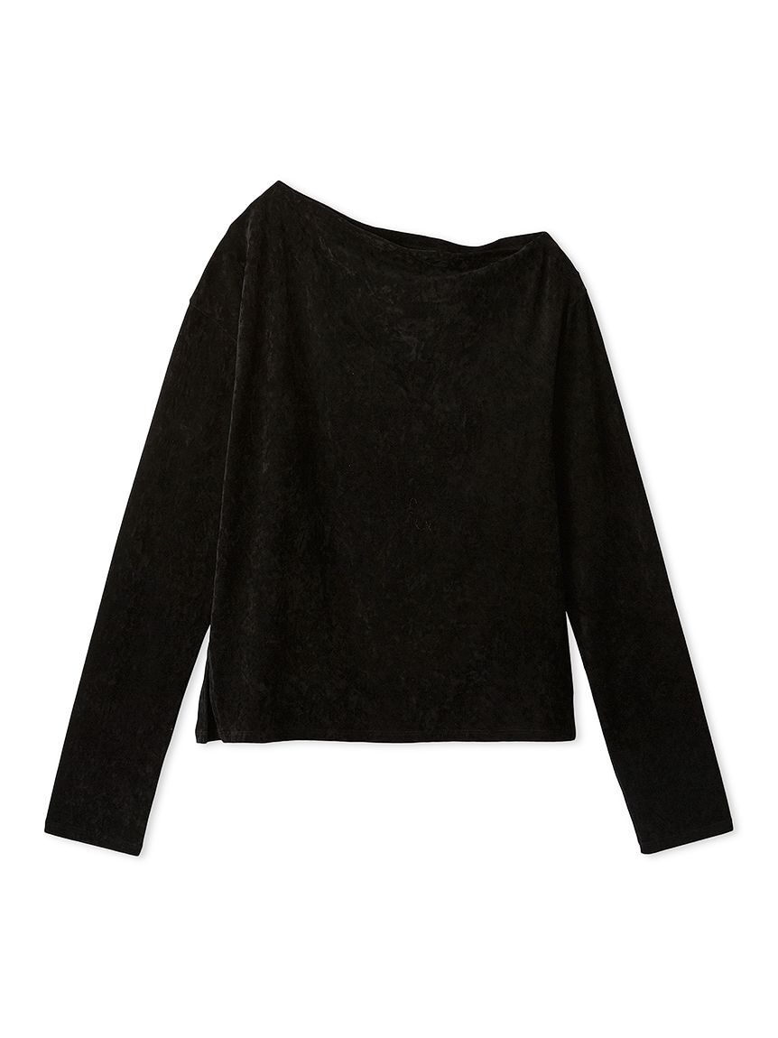 emmi atelier「ベロアアシンメトリートップス」|Tシャツ・カットソー|