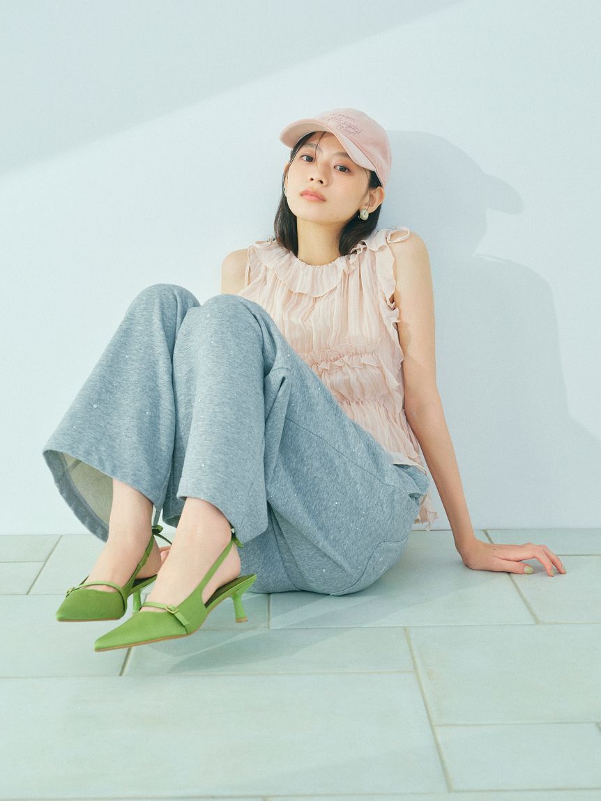 LILY BROWN「フリルシャーリングブラウス」|シャツ・ブラウス|