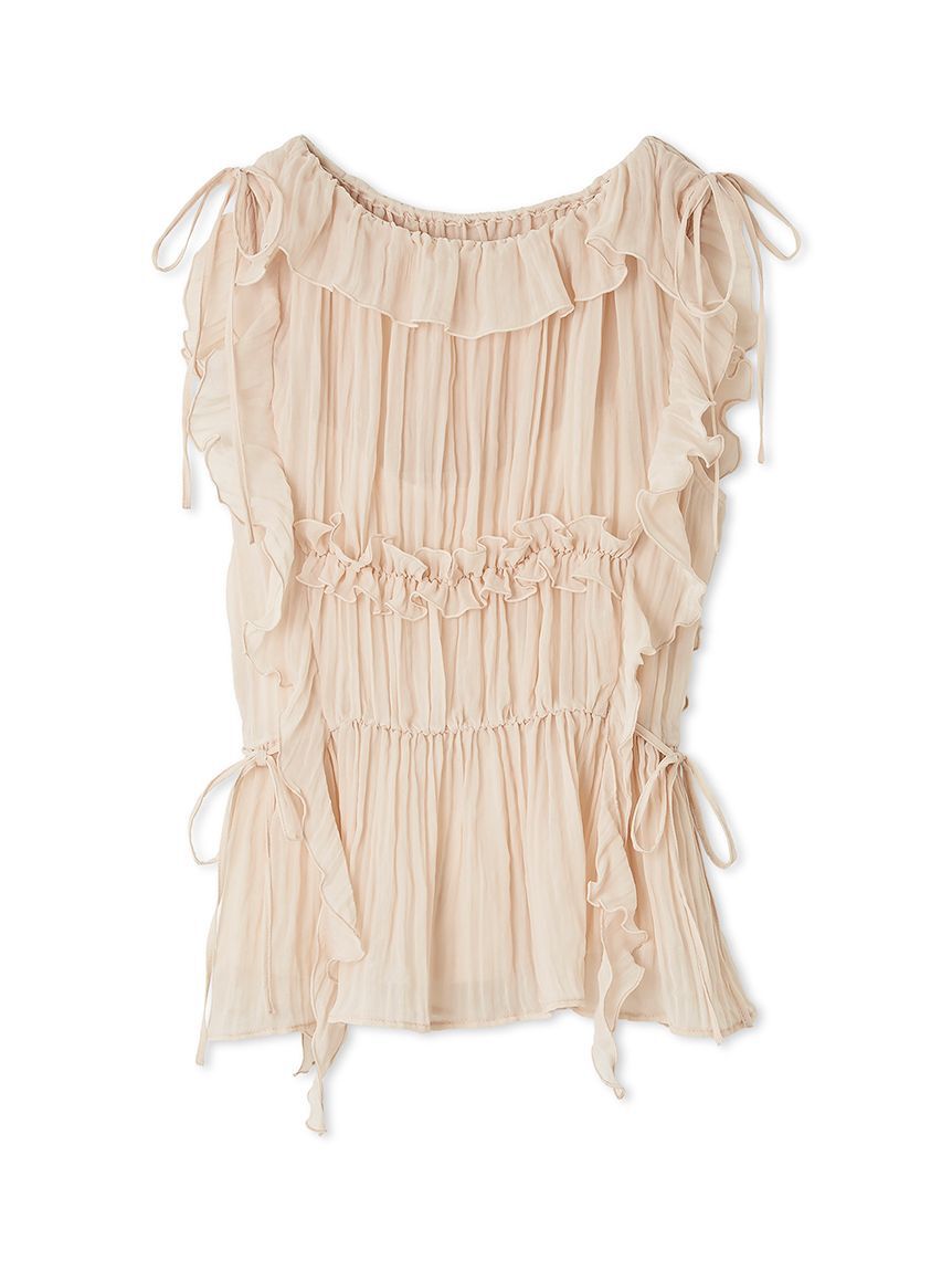 LILY BROWN「フリルシャーリングブラウス」|シャツ・ブラウス|