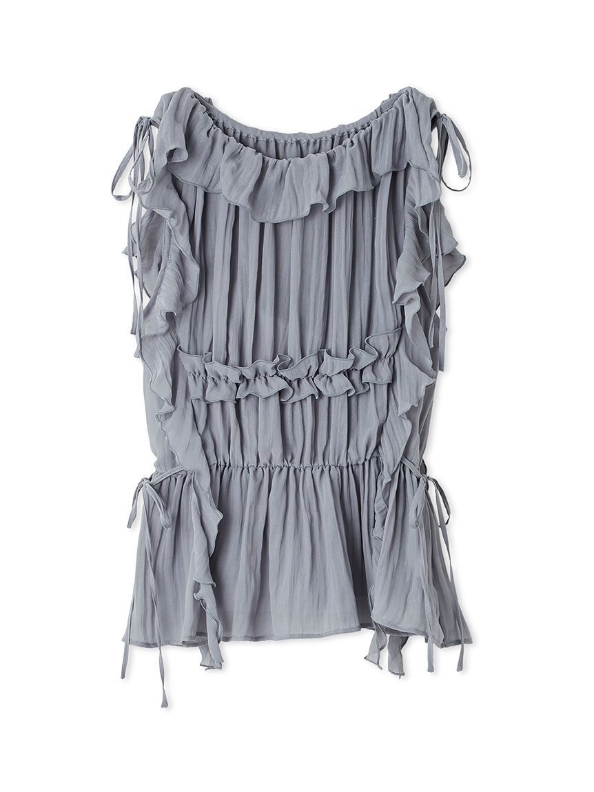 LILY BROWN「フリルシャーリングブラウス」|シャツ・ブラウス|