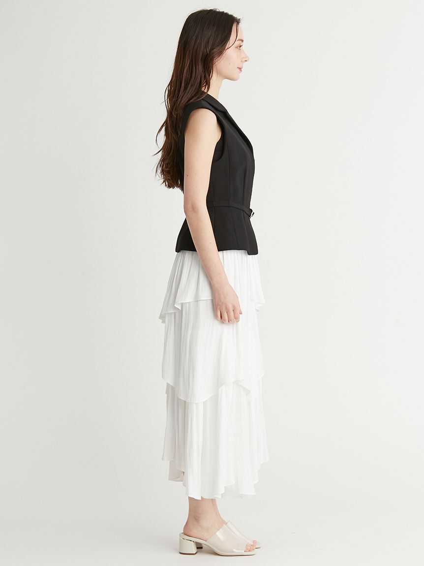 CELFORD「ペプラムショートジレ」|ダウンベスト・ベスト|