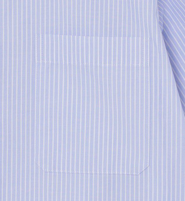 MACKINTOSH PHILOSOPHY「GREY LABEL ストライプバンドカラーショートスリーブシャツ」|シャツ・ブラウス|