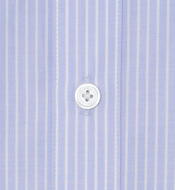 MACKINTOSH PHILOSOPHY「GREY LABEL ストライプバンドカラーショートスリーブシャツ」|シャツ・ブラウス|
