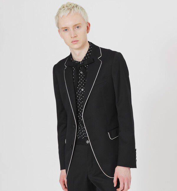  「パイピングブレードジャケット」|テーラードジャケット|ブラック