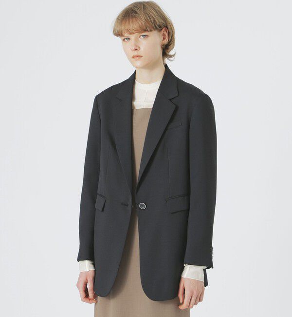  「クリアツイルジャケット」|テーラードジャケット|ブラック