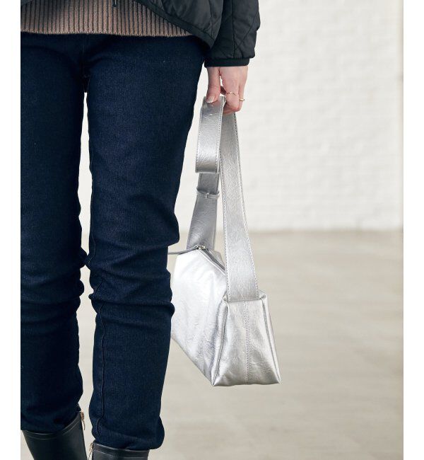 ikka「合皮横長肩掛けショルダーバッグ」|その他|