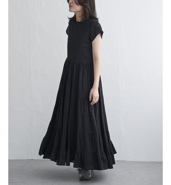 VENCE share style「コットンティアードワンピース」|ワンピース|ブラック