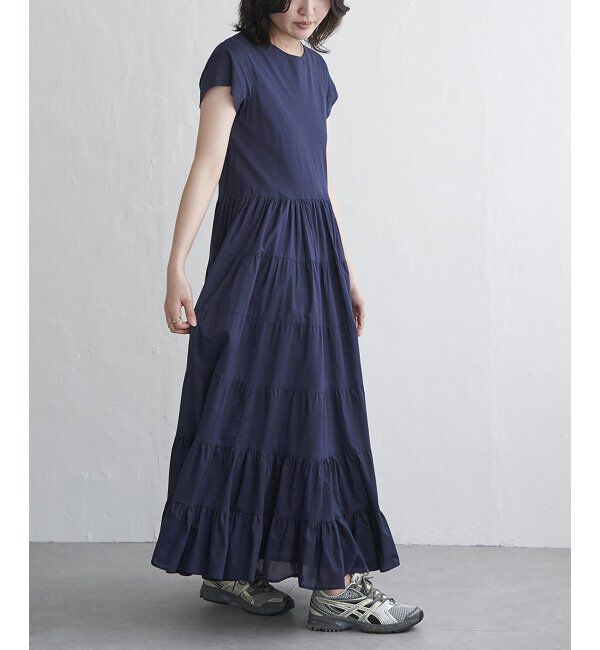 VENCE share style「コットンティアードワンピース」|ワンピース|ネイビーブルー