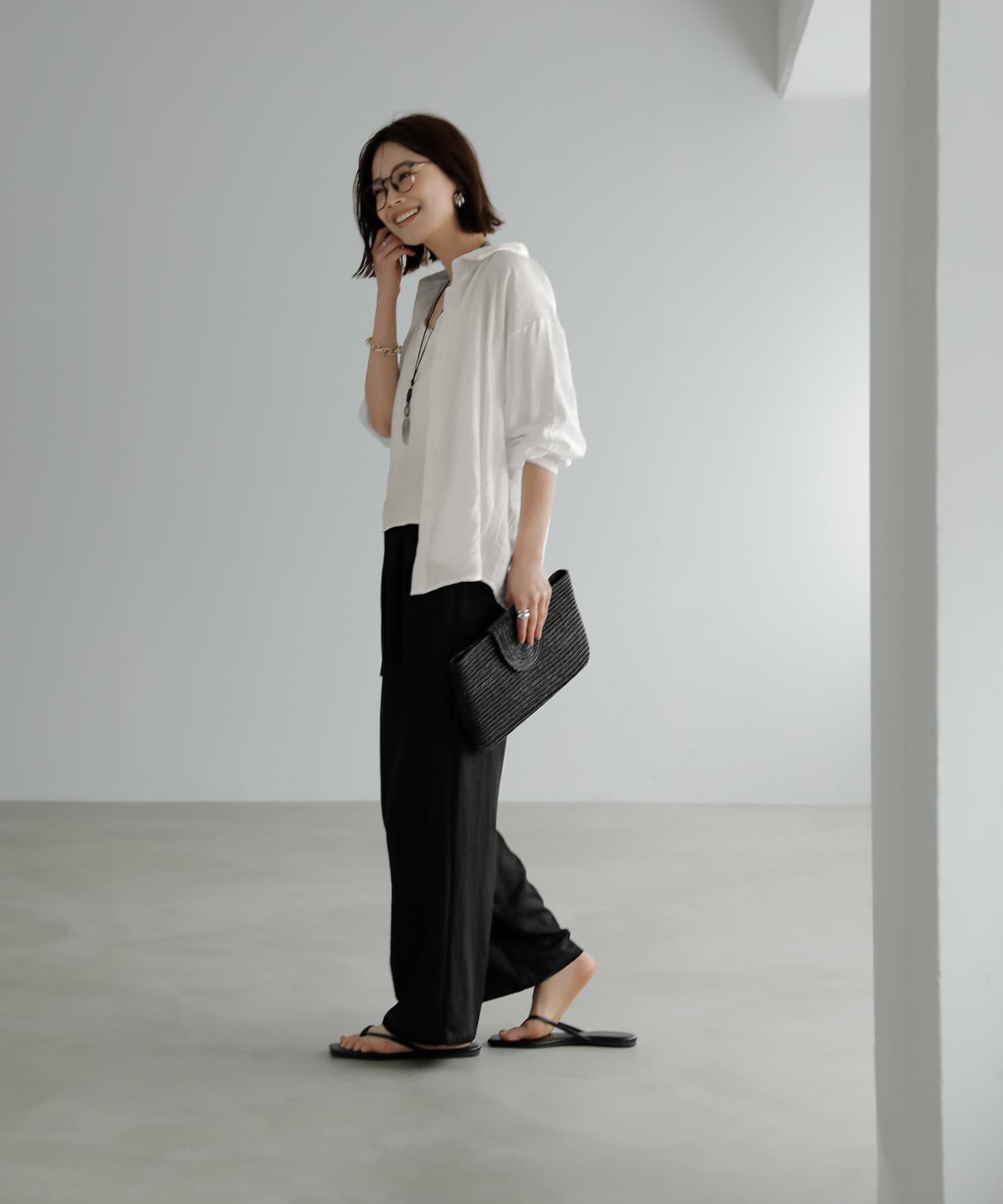 STYLE DELI「羽織れるシボ生地シャツとキャミソールのセット」|シャツ・ブラウス|