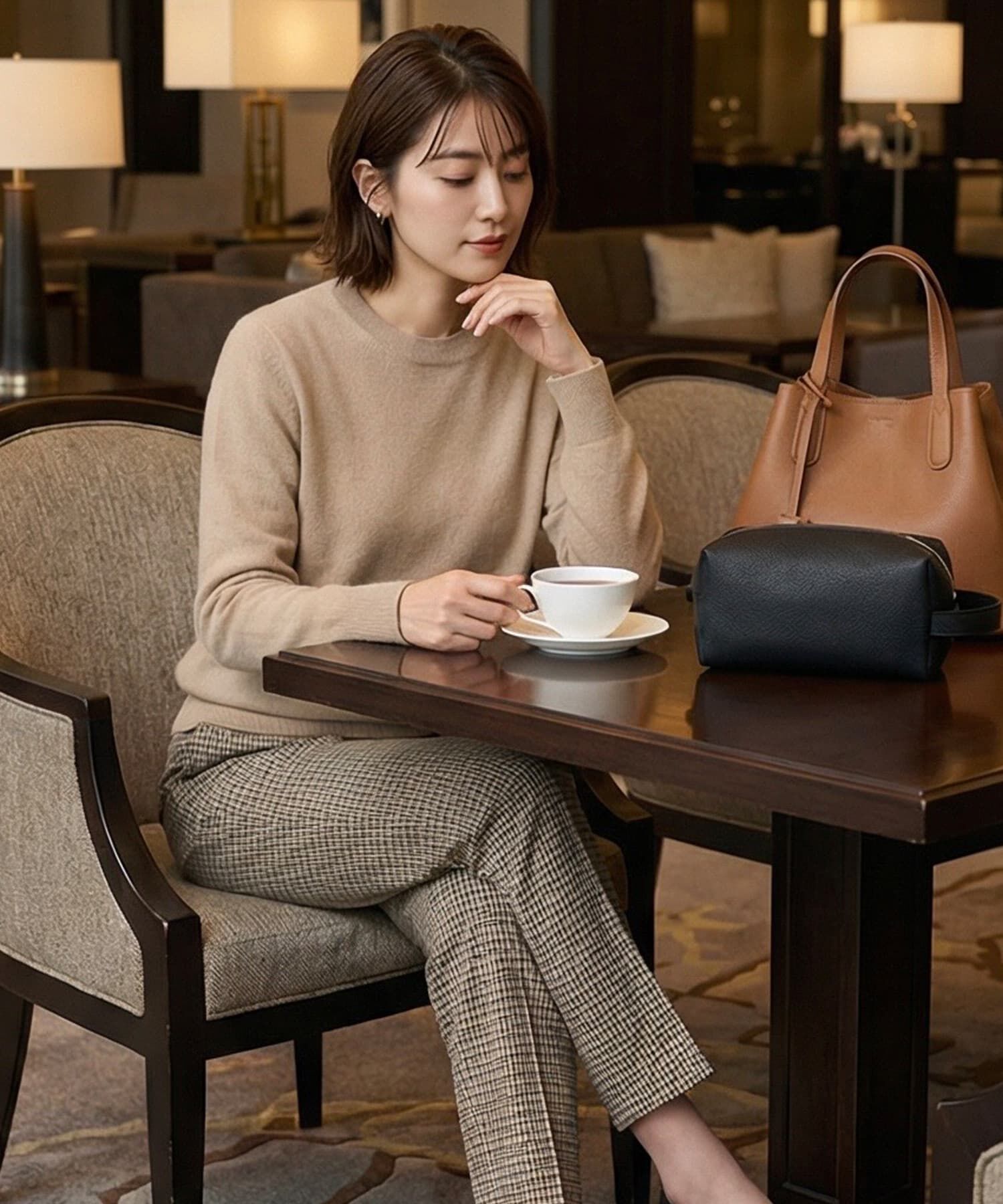 STYLE DELI「【DELI by】リアルレザーポータブルコスメポーチ」|ポーチ|