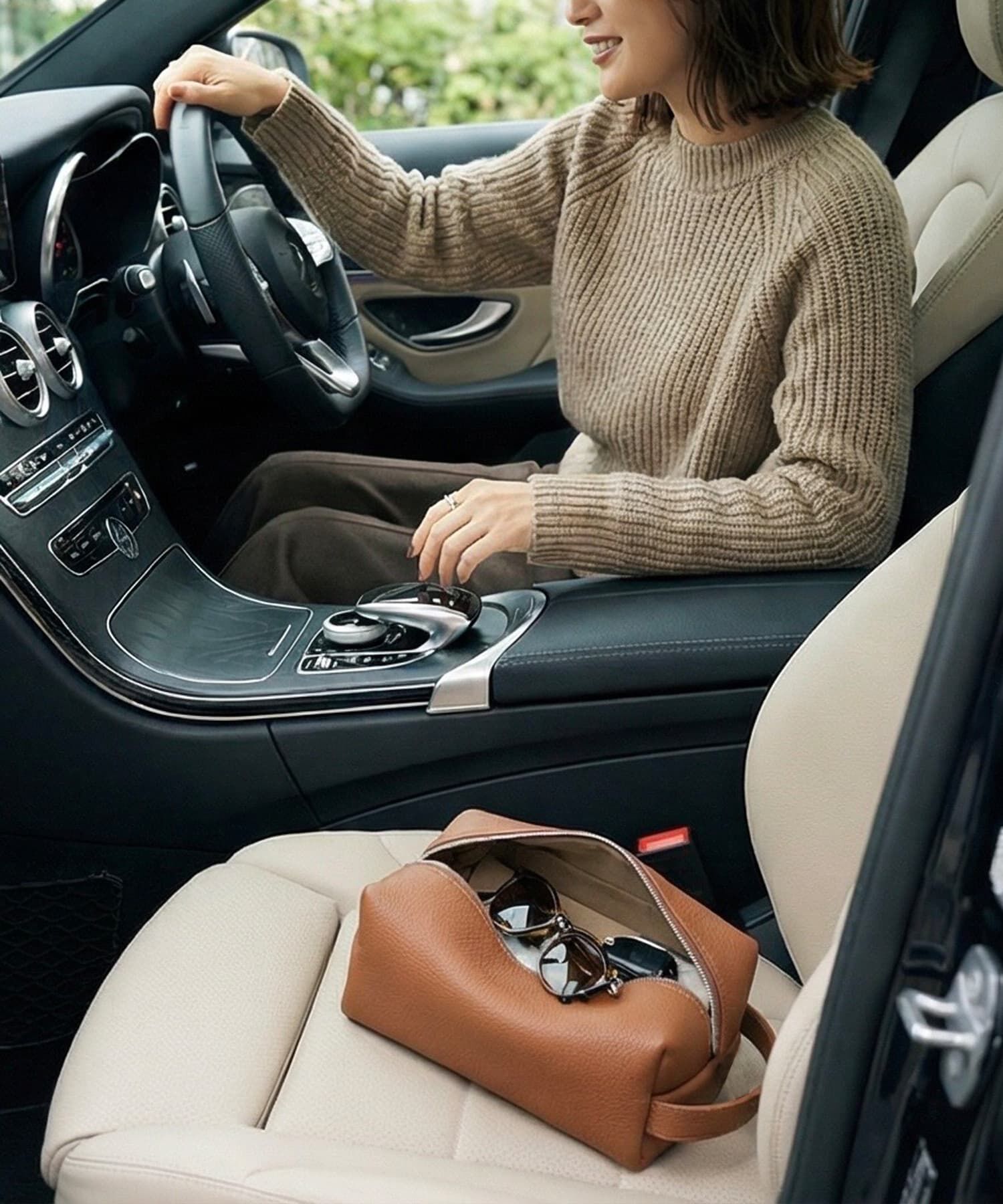 STYLE DELI「【DELI by】リアルレザーポータブルコスメポーチ」|ポーチ|