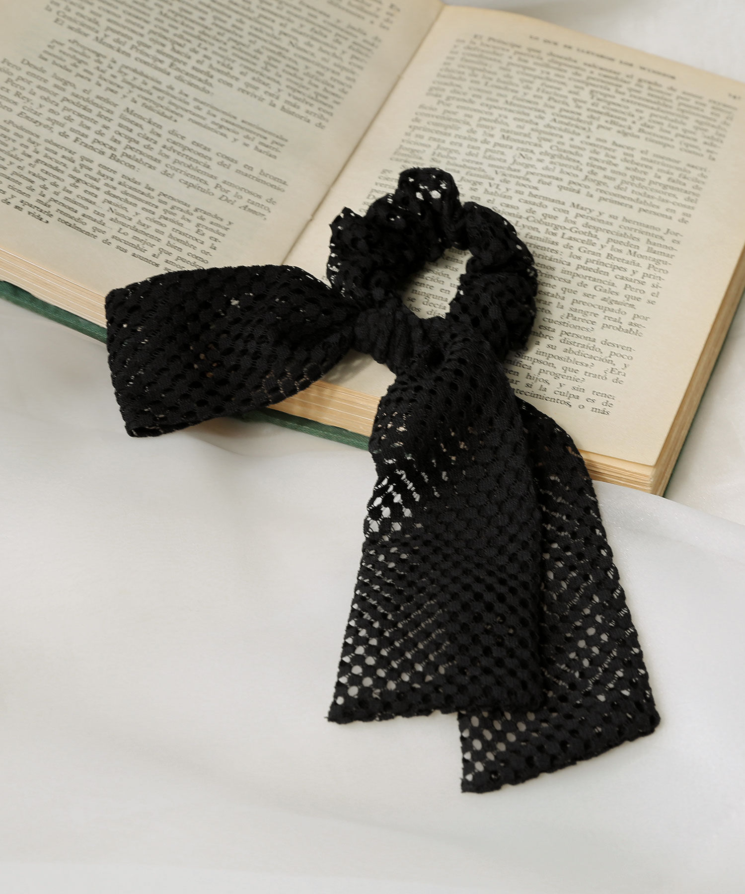 colleca la「レースリボンシュシュ」|ヘアゴム・シュシュ|ブラック