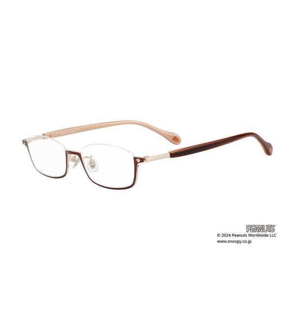  「スクエア型 メガネ |  Zoff PEANUTS COLLECTION 4 (リテラリーエース モデル) スヌーピー  レンズ交換券付」|メガネ|