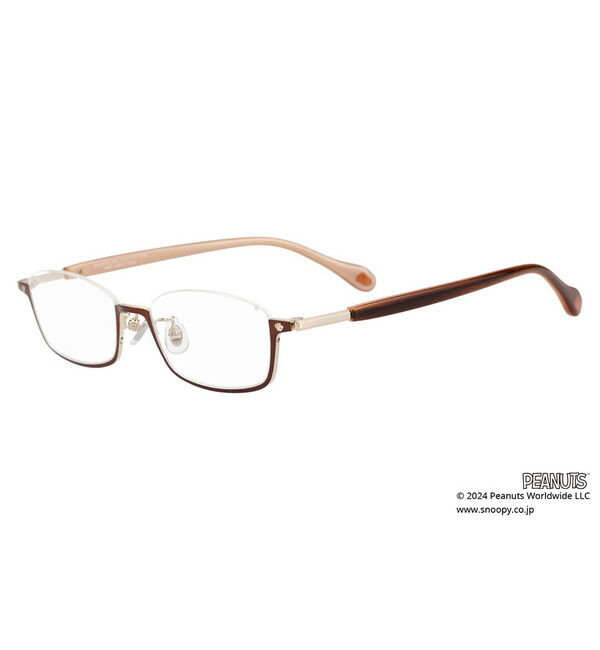  「スクエア型 メガネ |  Zoff PEANUTS COLLECTION 4 (リテラリーエース モデル) スヌーピー  レンズ交換券付」|メガネ|