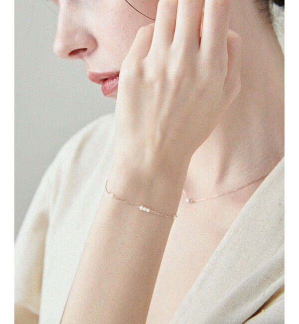 ete「K10MPG パール ステーション ブレスレット」|ブレスレット・バングル|