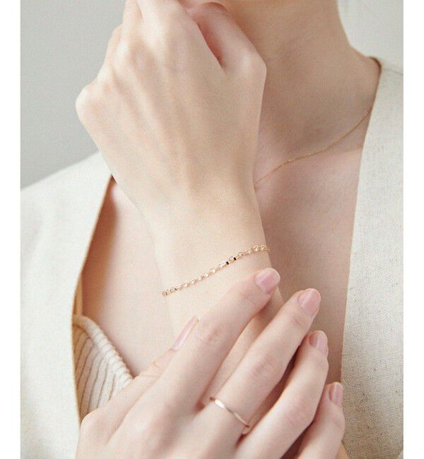 ete「K10YG レイヤード ブレスレット」|ブレスレット・バングル|