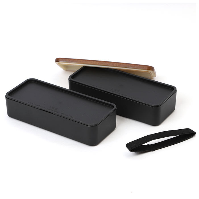 BACKYARD FAMILY「MIYS ミース 弁当箱 2段 通販 600ml 木目 弁当 お弁当 お弁当箱 スクウェア」|食器・キッチングッズ|