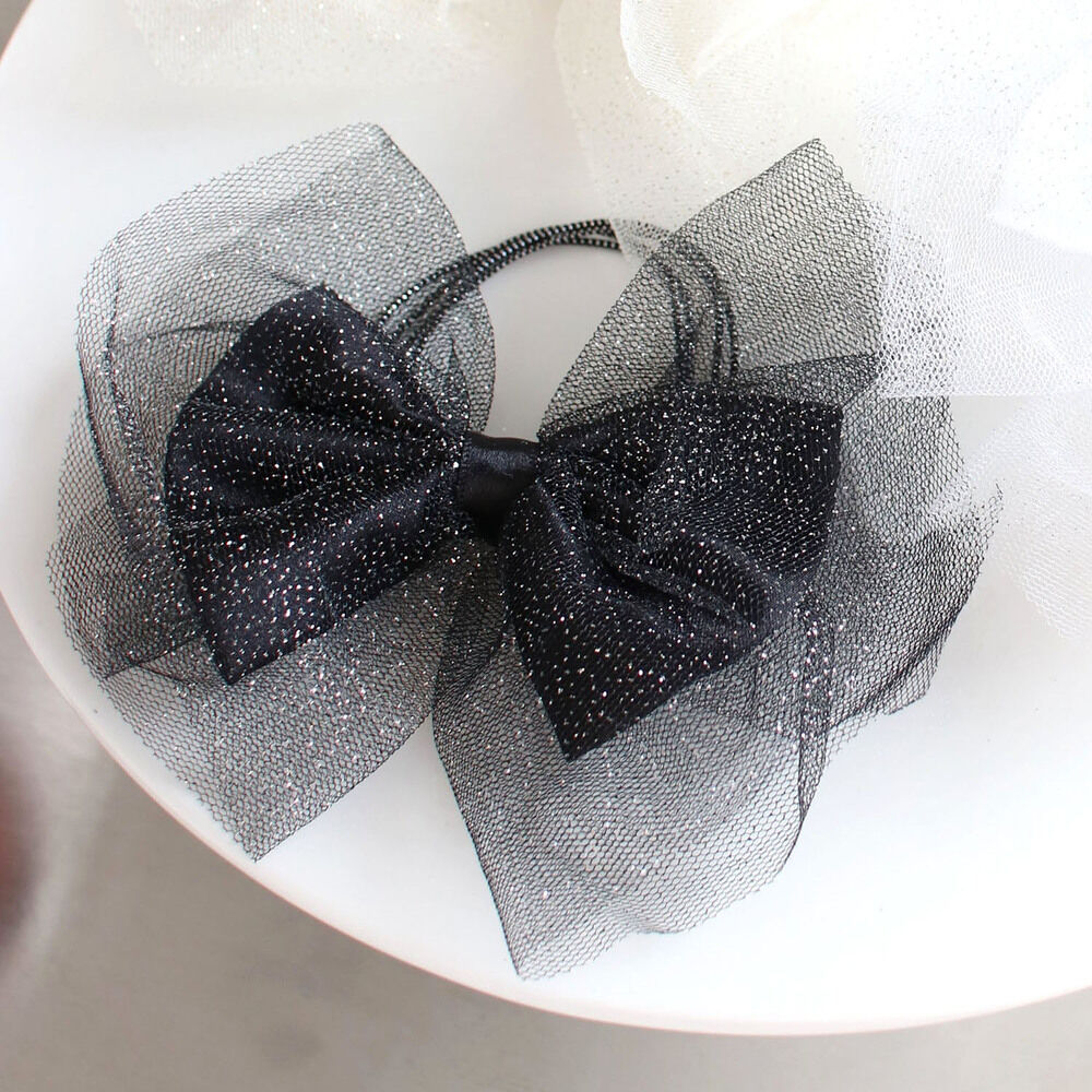 BACKYARD FAMILY「キッズ ヘアゴム リボン 通販 キラキラ 58212201 シャンテきらきらリボンヘアゴム 大きめ」|その他|ブラック1