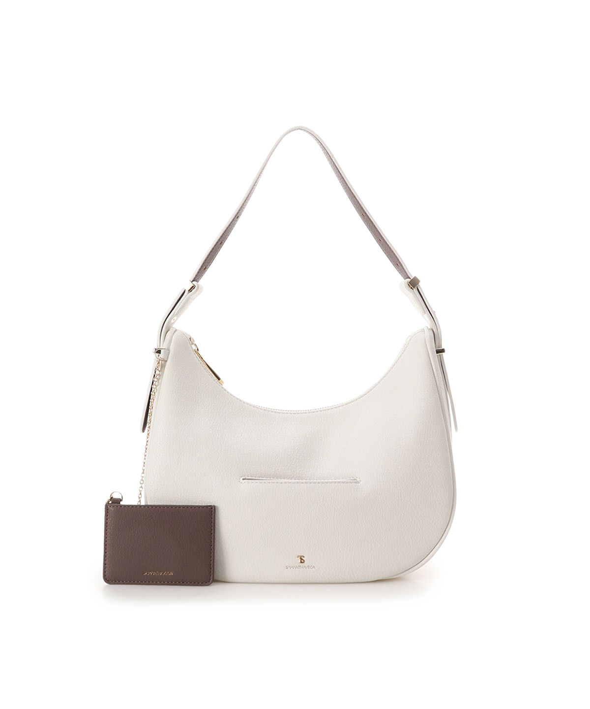 Samantha Vega「スマートハーフムーンバッグ」|ハンドバッグ|ホワイト